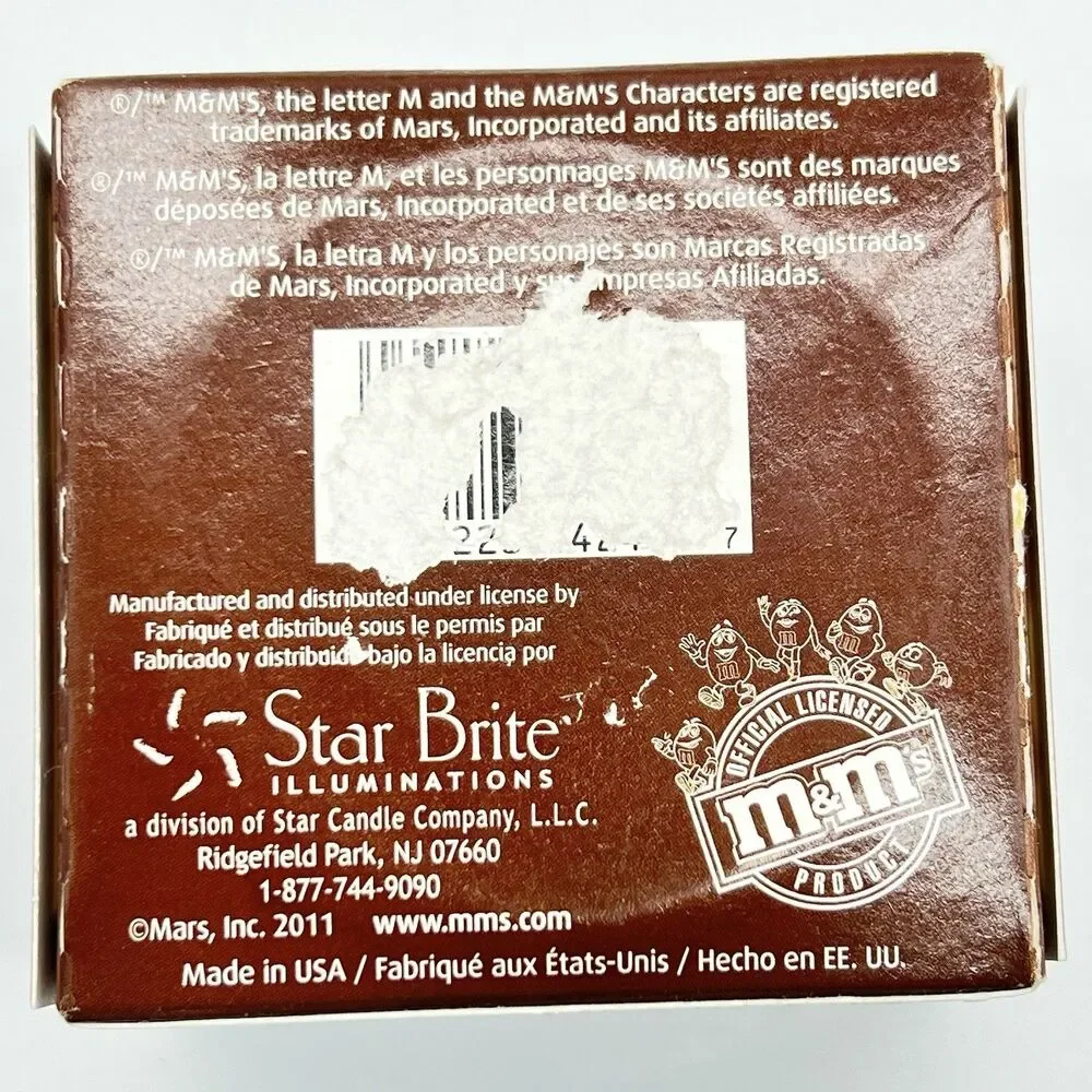 Star Brite M&Ms Scented Candle RED Chocolate  3oz NIB